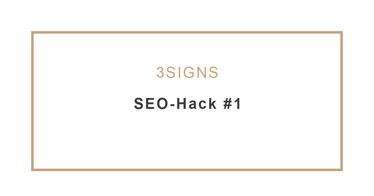 SEO-Hack #1 – Keyword-Planung