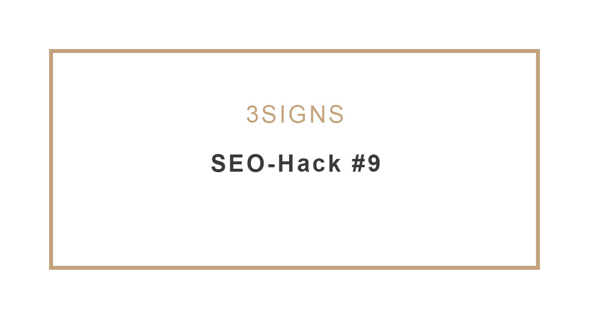 SEO-Hack #9 – Navigation